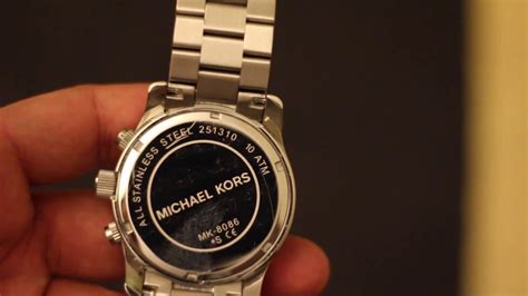 how to open back of michael kors watch